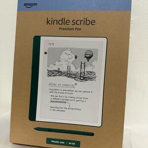 Amazon Kindle Scribe in Metallic Jade with Premium Pen